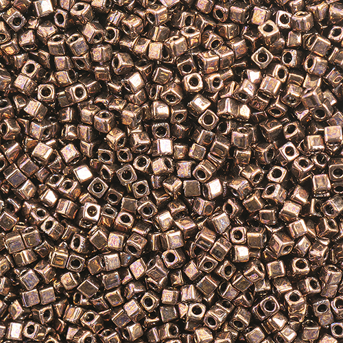Miyuki Square/Cube Beads 1.8mm Bronze Metallic image