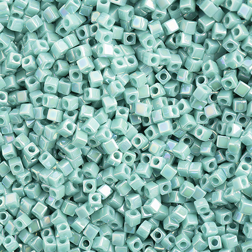 Miyuki Square/Cube Beads 1.8mm apx 20g Seafoam Opaque AB image