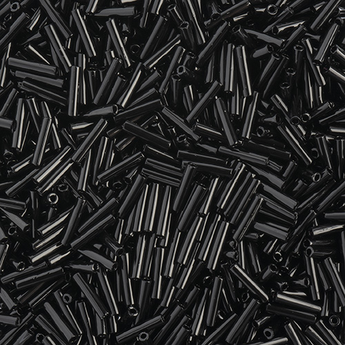 Miyuki Slender Bugle 1.3x6mm Black Opaque image