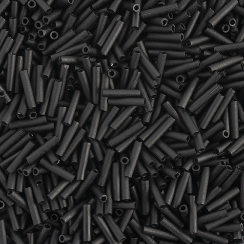 Miyuki Slender Bugle apx16g Vial 1.3x6mm Black Matte image