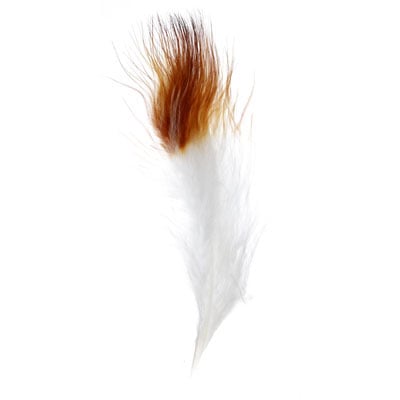 Marabou Feathers 4-6in White/Br n (3 Headerx6g ea) image