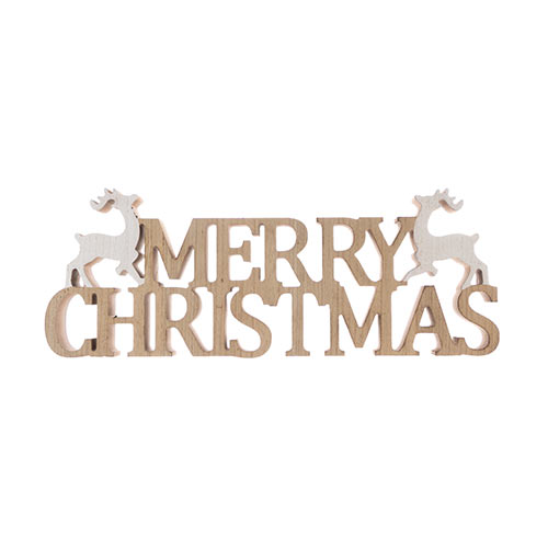 Christmas - Merry Christmas Block w/Reindeers 16in image