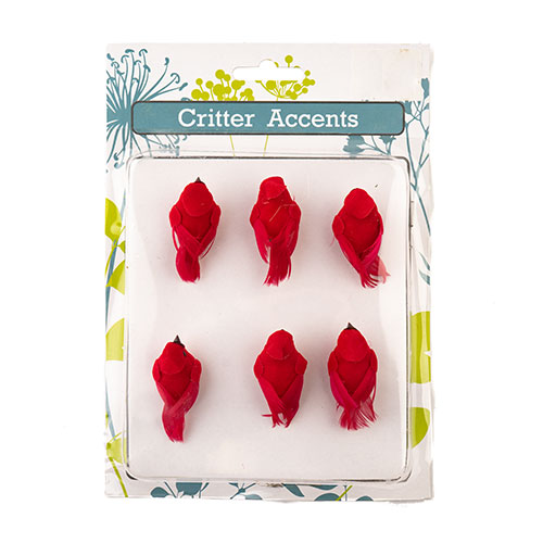 Cardinals Sitting Clip-on (6pcs) 2.5in image