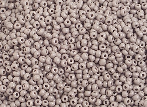 Czech Seed Bead 10/0 Opaque Grey Strung image