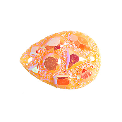 Resin Sew-On Moon Rock 10pcs 18x25mm Drop Gold AB | 10609095 Resin Sew-On Moon Rock 10pcs 18x25mm Drop Gold AB | 10609095