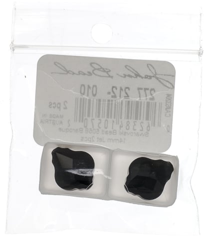 Swarovski Bead 5058 Baroque 14mm Jet 2pcs | 277212-010